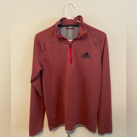 Adidas Red/Black Quarter Zip Pullover | Size: S - Picture 1 of 4